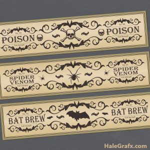 FREE Printable Potion Bottle labels for Halloween • Free-Printables.com