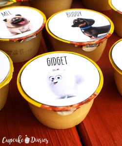 Free Printable Secret Life of Pets Applesauce Cup Toppers