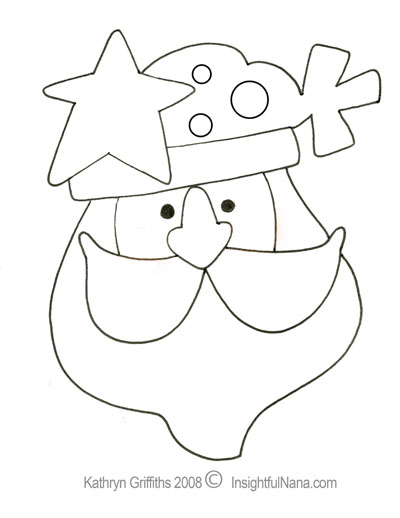 Free Printable Snowman and Santa Claus Coloring Pages