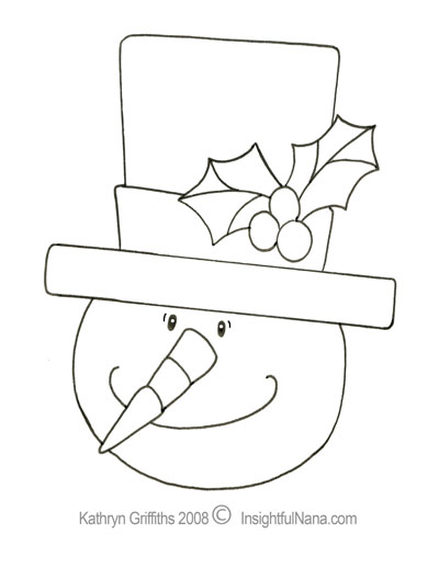 Free Printable Snowman and Santa Claus Coloring Pages