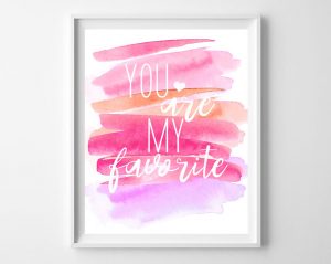 Free Watercolor Valentine's Day Printable