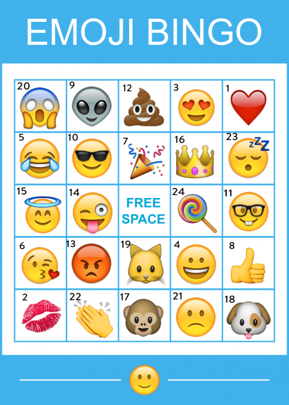 Free Printable Emoji Bingo Cards • Free-Printables.com