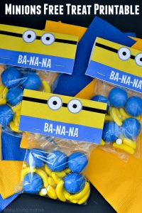 Free Printable Minion Treat Bag Label 