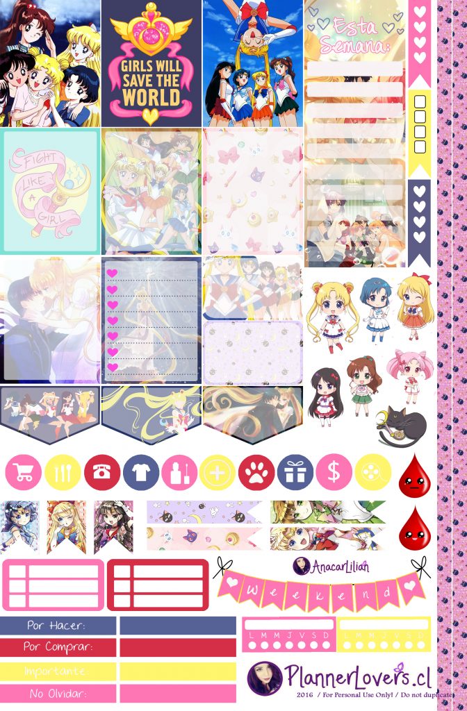 Sailor Moon Printable Stickers