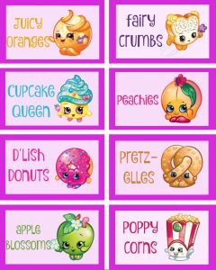 Free Printable Shopkins Food Labels