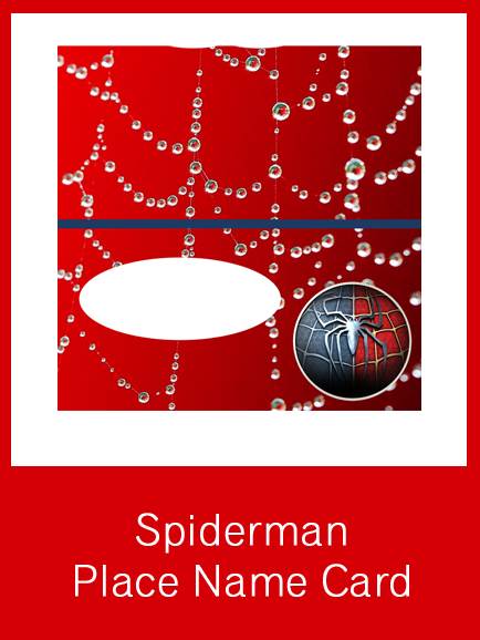 Free Printable Spider-man Party Circles and Place Name Cards