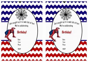 Free Printable Spiderman Birthday Invitations • 