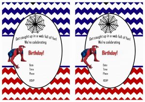 Free Printable Spiderman Birthday Invitations