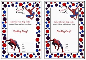 Free Printable Spiderman Birthday Invitations