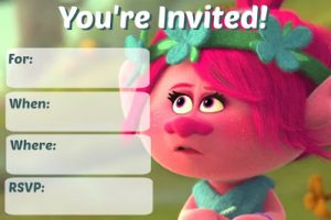 Free Printable Trolls Party Invitations • Free-Printables.com