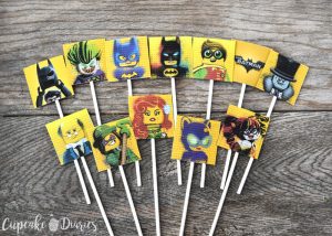 Free Printable LEGO Batman Cupcake Toppers