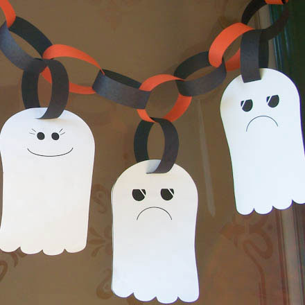 Free Printable Ghost Garland Template