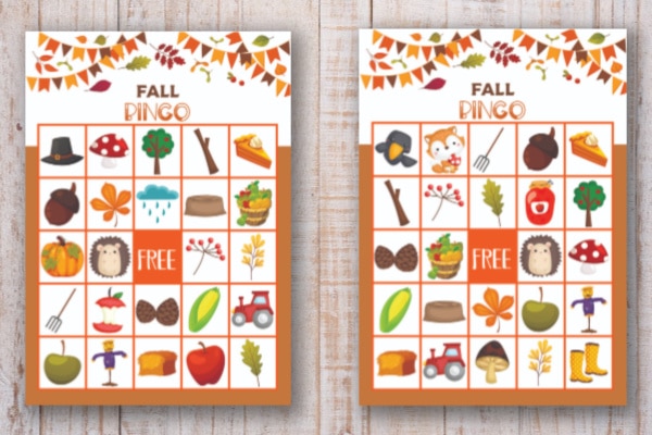 FREE Printable Fall Bingo For Kids