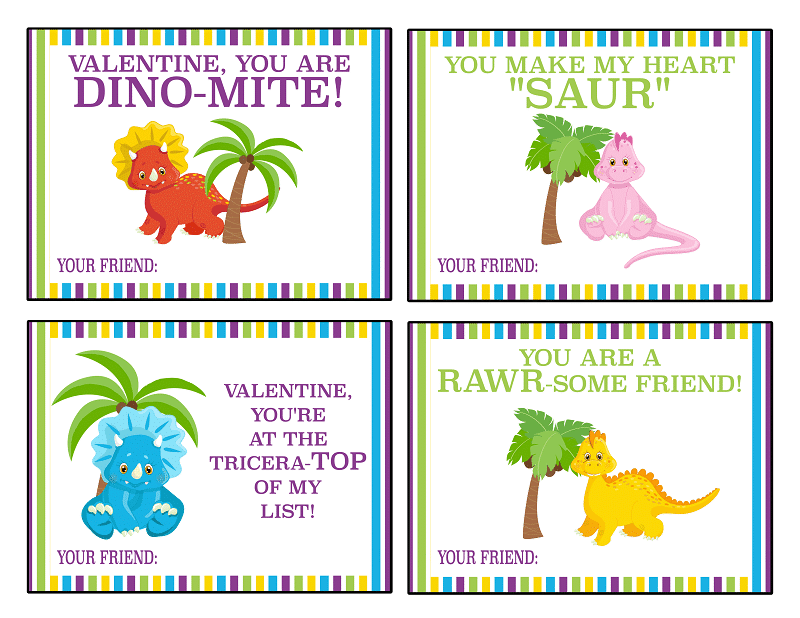 Free Printable Dinosaur Valentine Cards Free Printable Dinosaur Valentine Cards