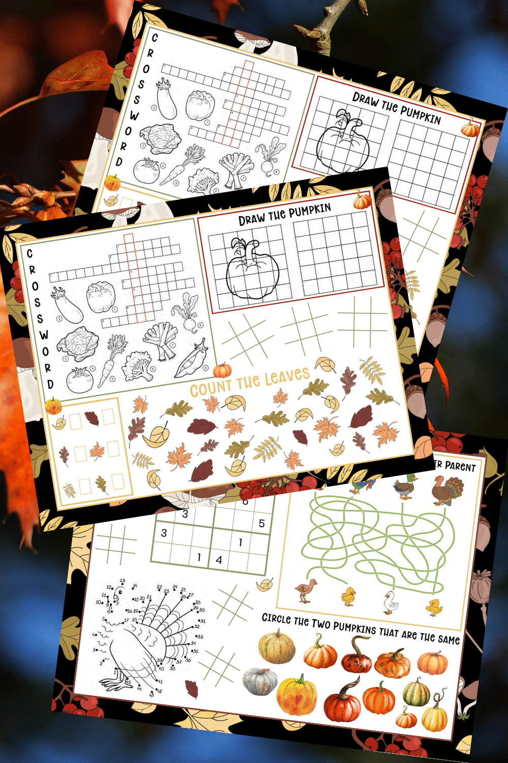 FREE Printable Thanksgiving Activity Placemats FREE Printable Thanksgiving Activity Placemats