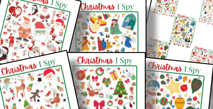 Free Printable I Spy Christmas Activity