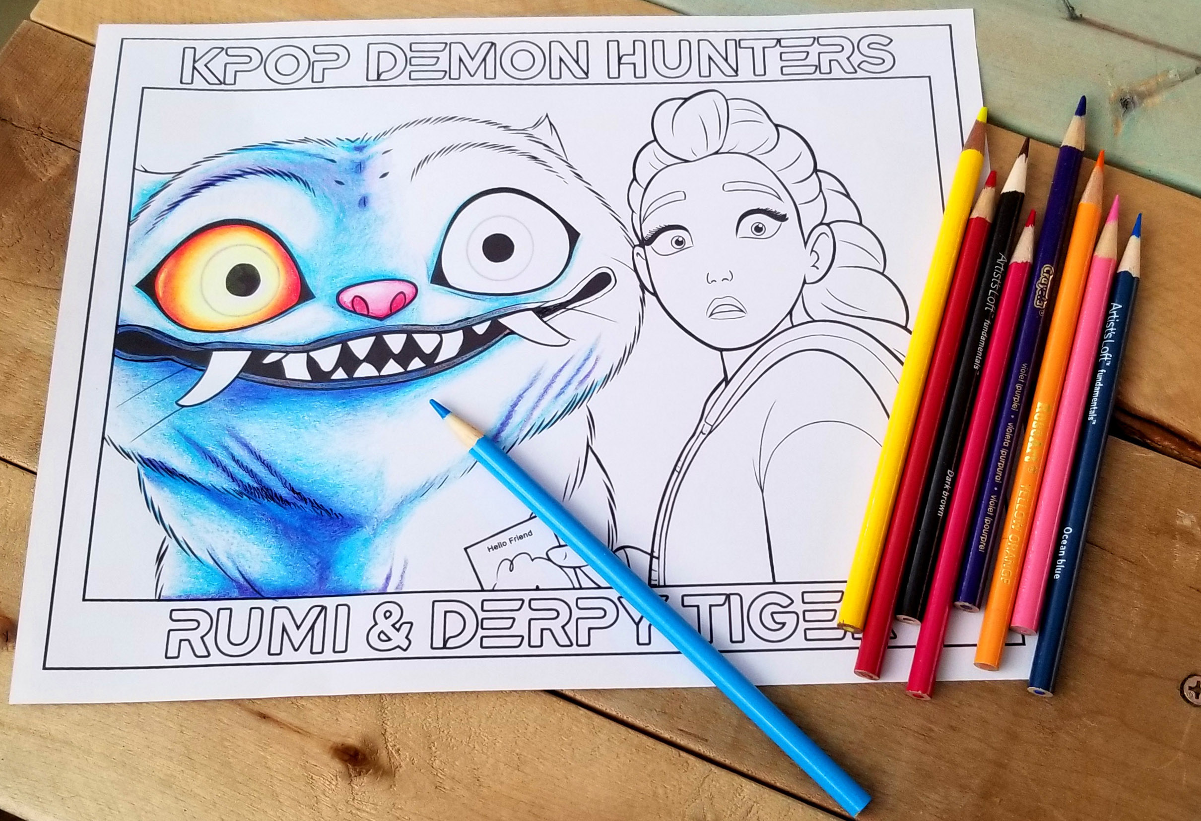 FREE Printable KPop Demon Hunters Coloring Page FREE Printable KPop Demon Hunters Coloring Page
