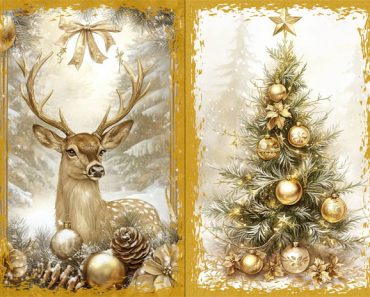 vintage-gold-xmas-deer-ephemera