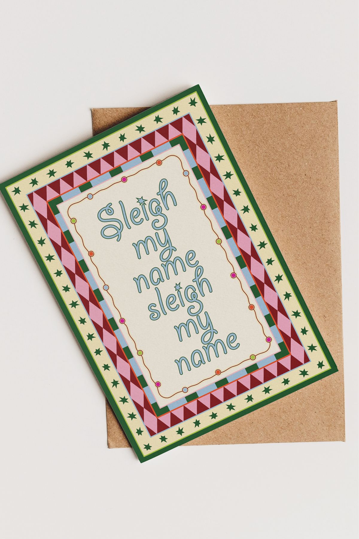 FREE Printable Christmas Card - Sleigh My Name